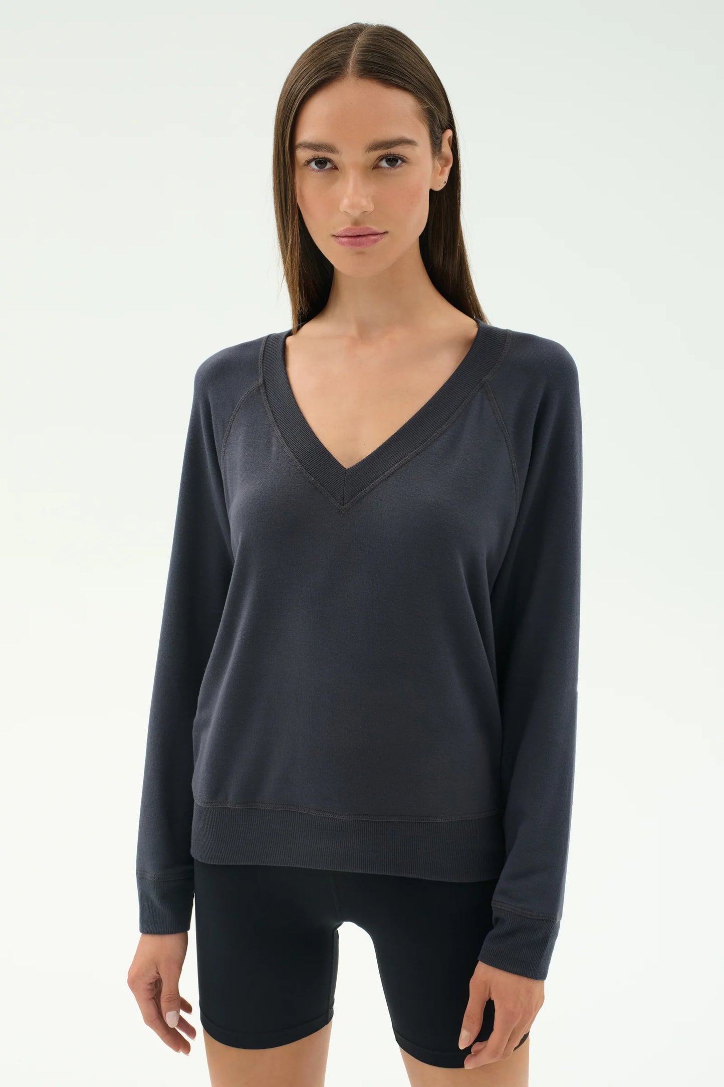 Bennie Fleece V Neck Sweatshirt