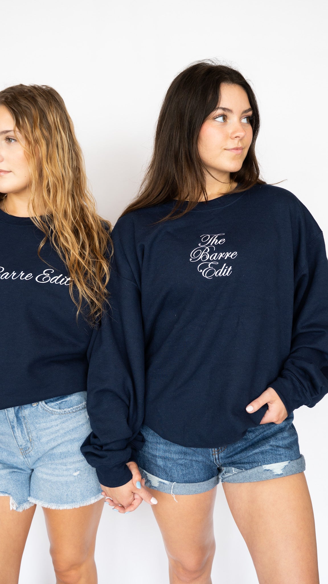The Barre Edit Navy Crewneck