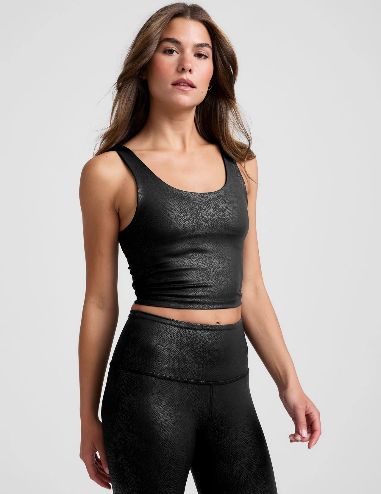 PowerShine Viper Print Cropped Tank