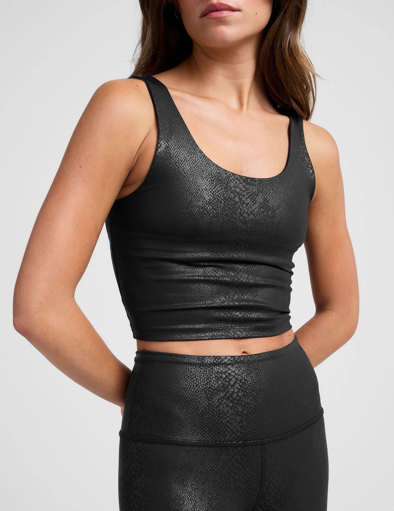 PowerShine Viper Print Cropped Tank