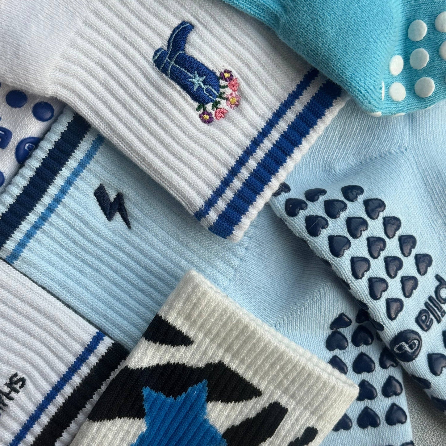 Lightning Bolt Grip Socks