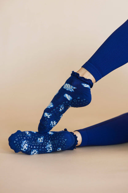 Seashell Ruffle Ankle Grip Sock