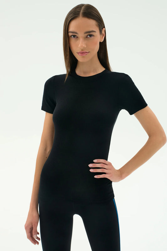 Louise Rib Short Sleeve