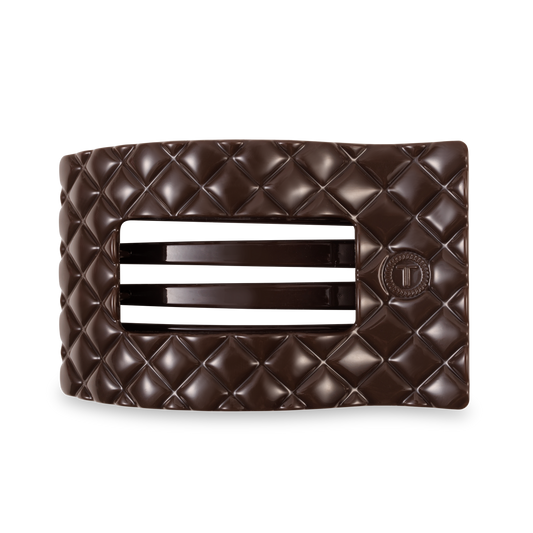Flat Rectangle Hair Clip | Large | Truly Taupe Quilted