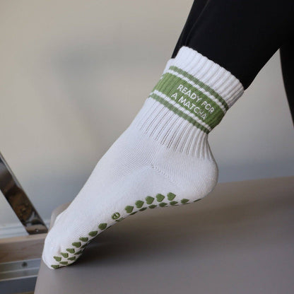 Ready for a Matcha Grip Socks
