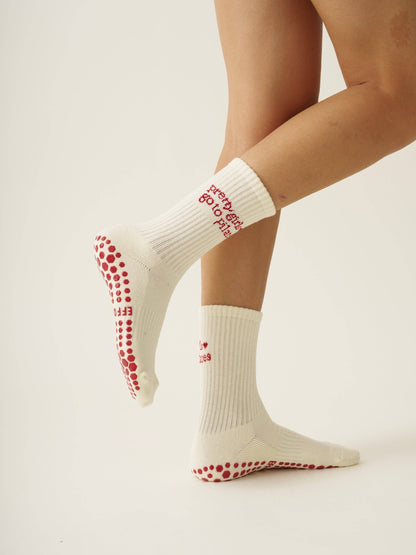 🩰 Pilates Girl Grip Sock [Red]