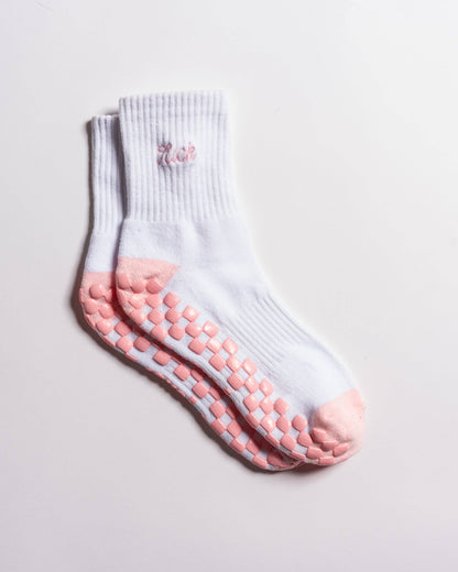 The Pardon My French Grip Sock (Petal Pink)
