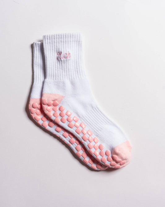 The Pardon My French Grip Sock (Petal Pink)