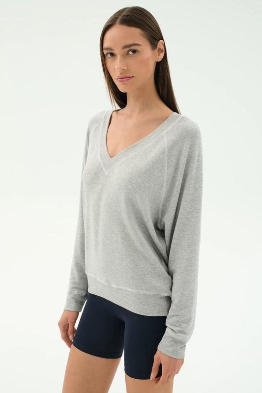Bennie Fleece V Neck Sweatshirt