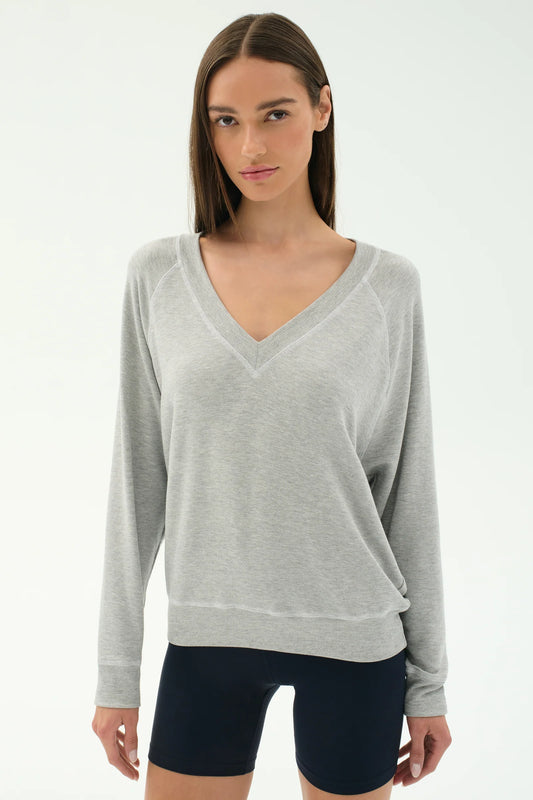Bennie Fleece V Neck Sweatshirt