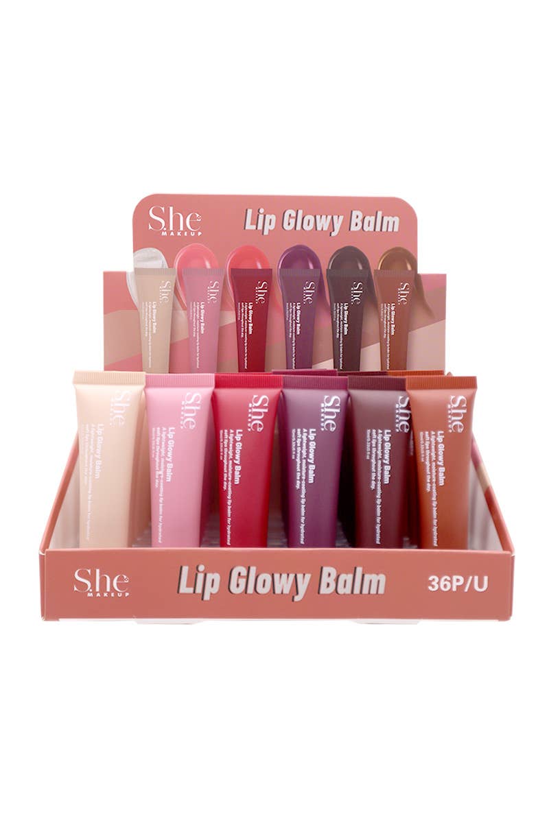 SHE LG24 Lip Glowy Moisturizing Lip Balm - 36 pcs