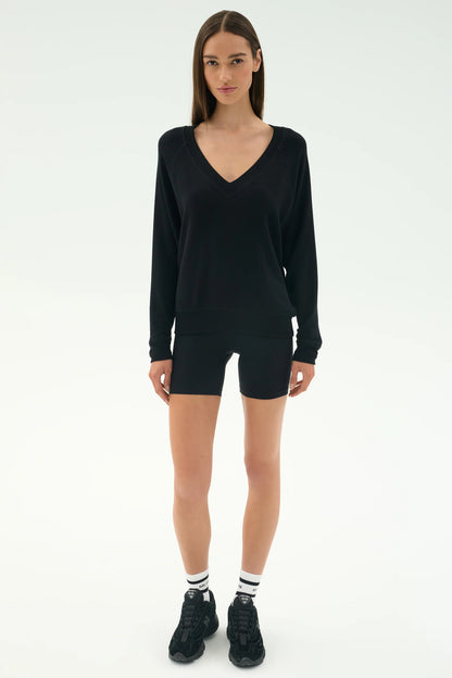 Bennie Fleece V Neck Sweatshirt