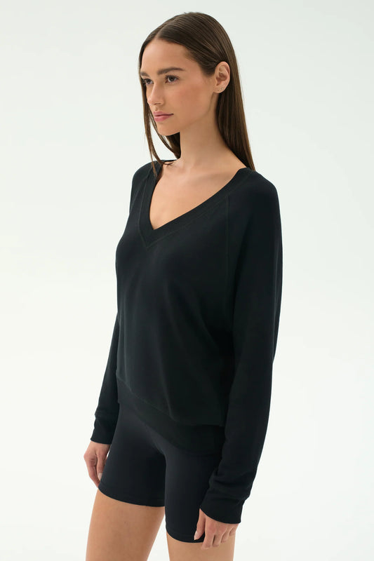 Bennie Fleece V Neck Sweatshirt