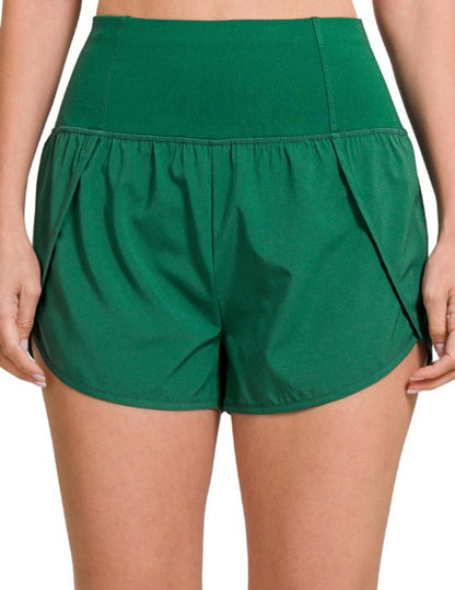 High Waisted Zipper Back Short