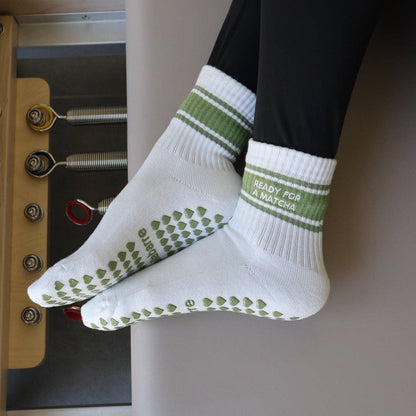 Ready for a Matcha Grip Socks