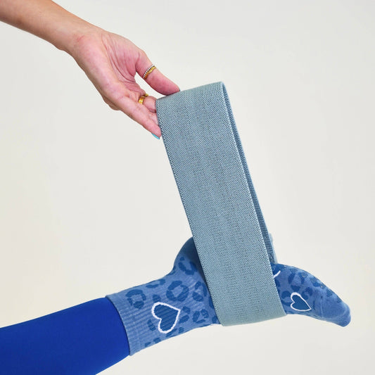 Cheetah Grip Socks- Blue