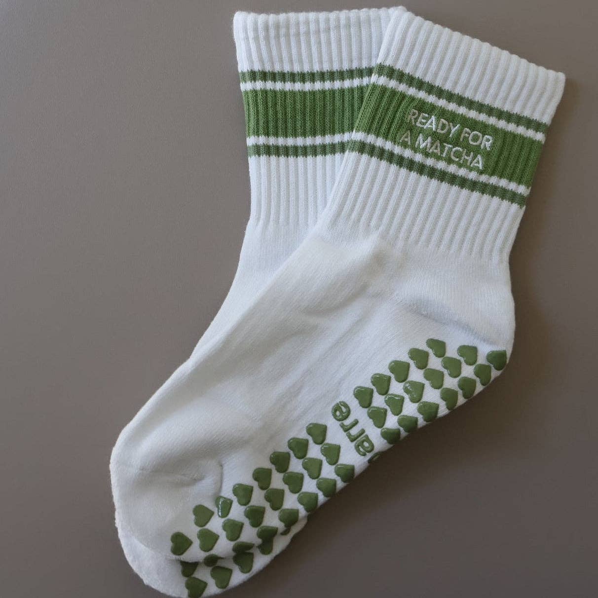 Ready for a Matcha Grip Socks