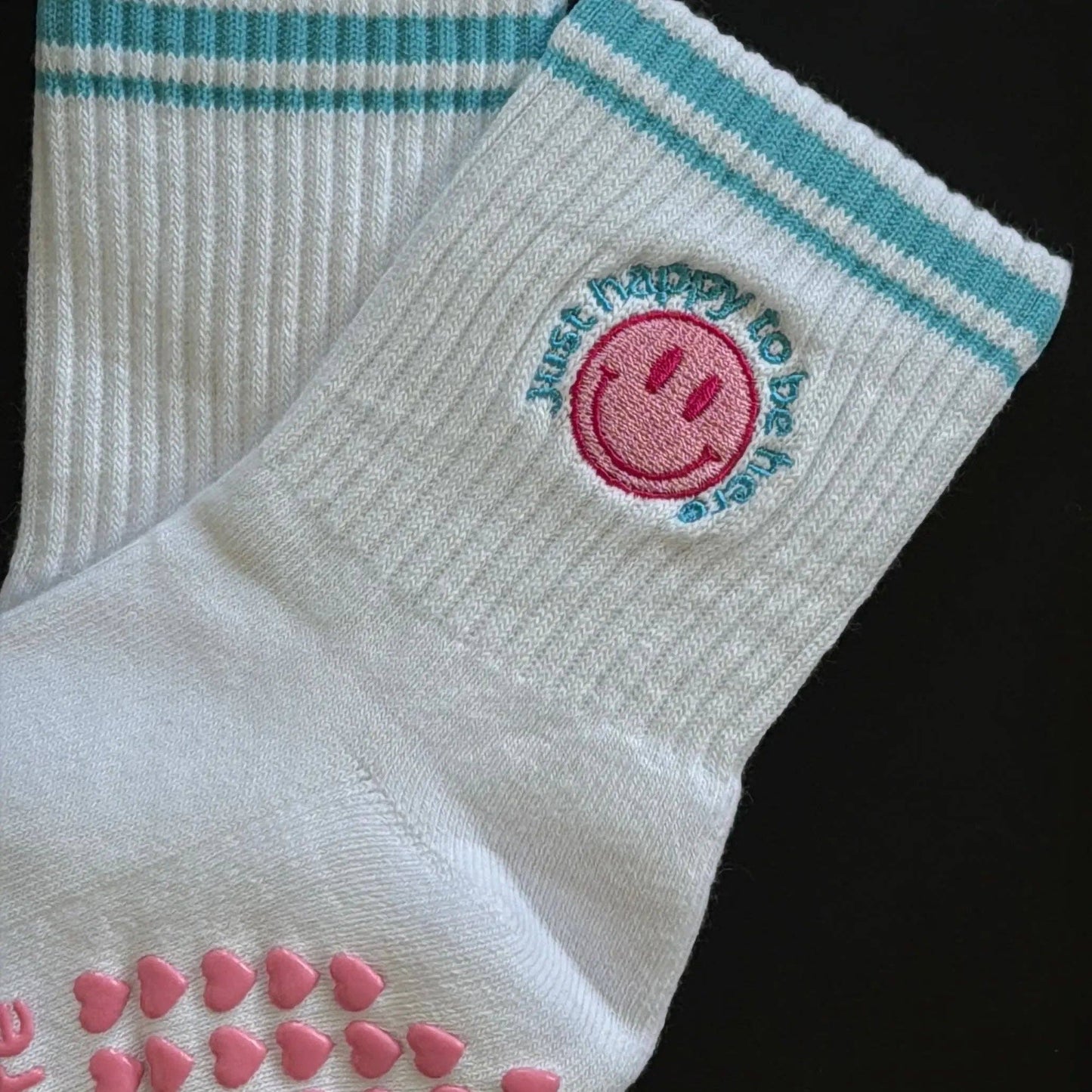 Just Happy To Be Here Grip Socks