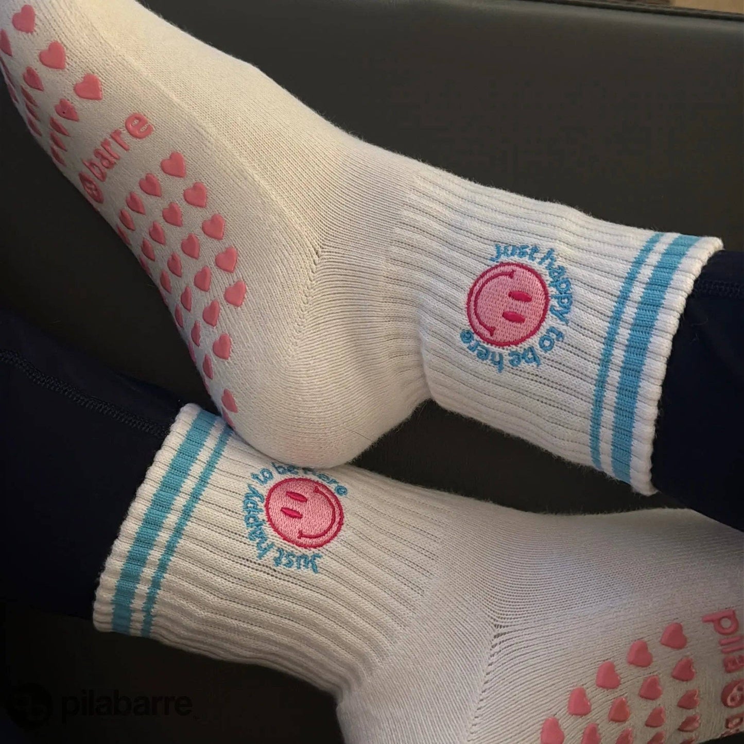 Just Happy To Be Here Grip Socks