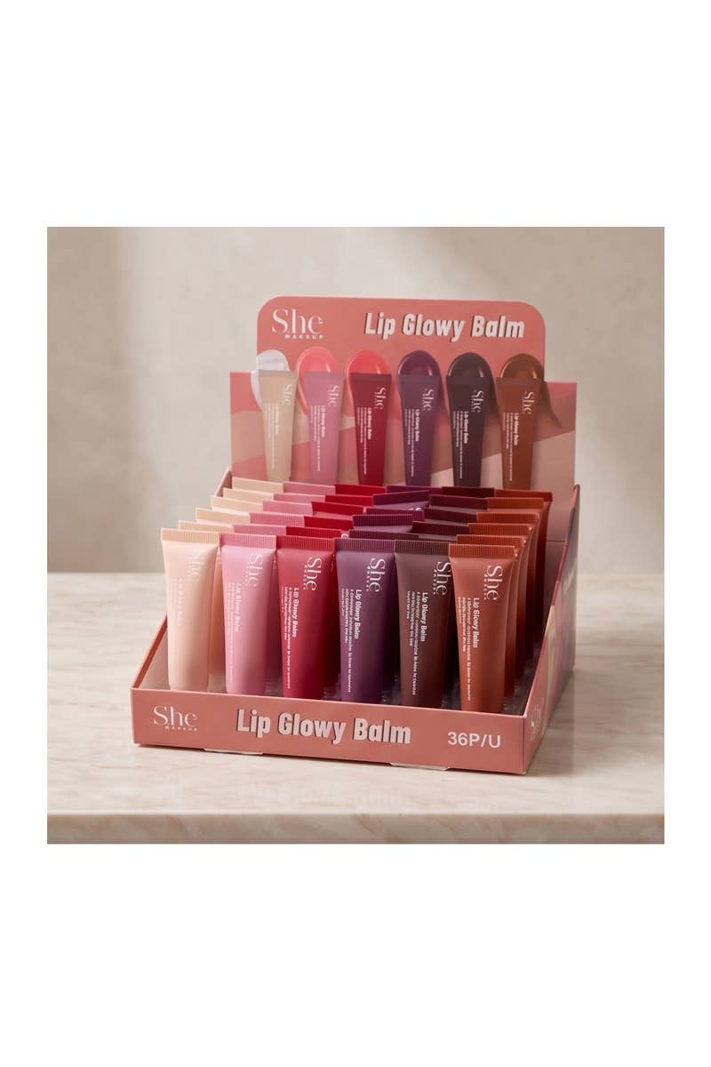 SHE LG24 Lip Glowy Moisturizing Lip Balm - 36 pcs