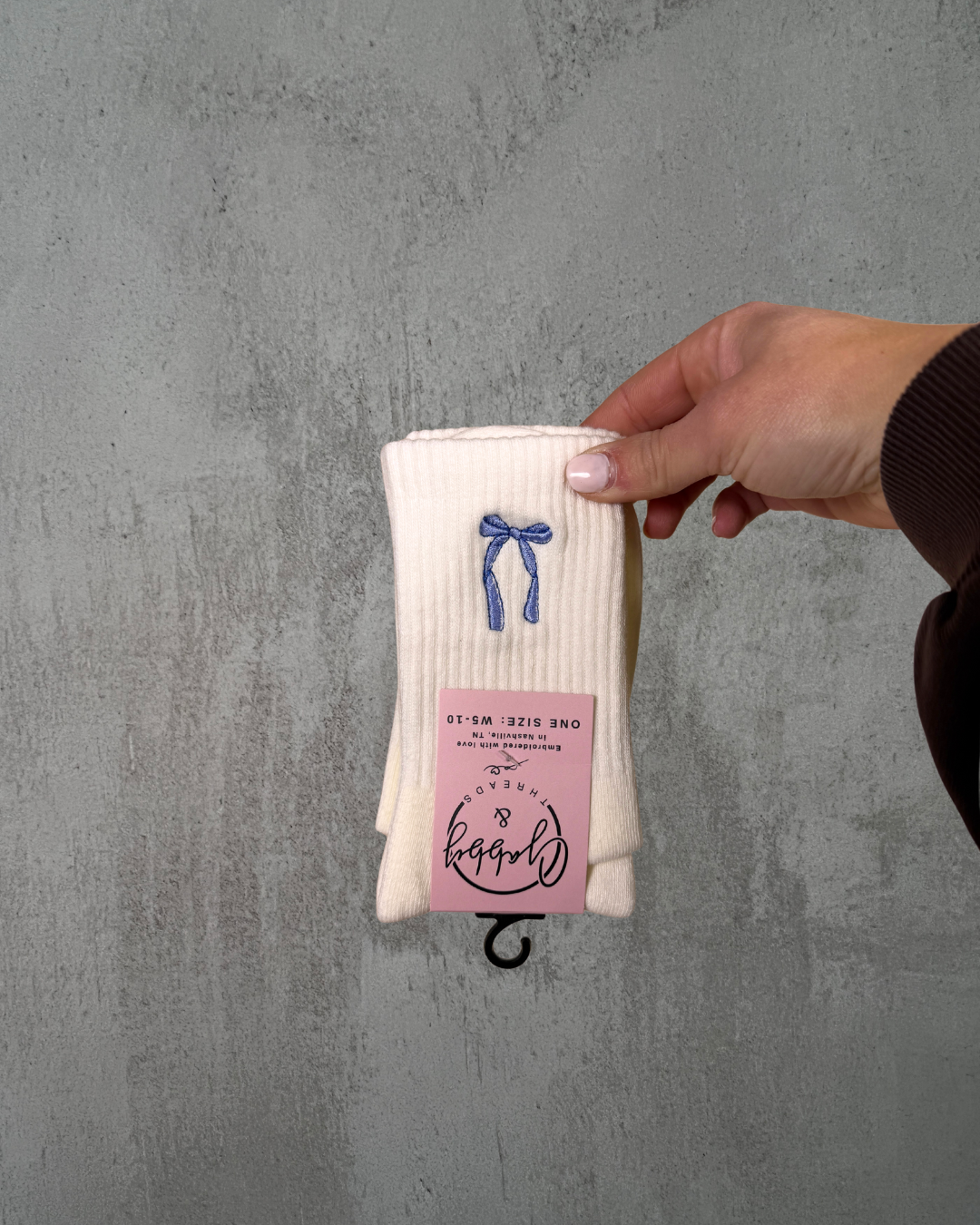 Coastal Coquette Bow Socks (Regular & Grip)