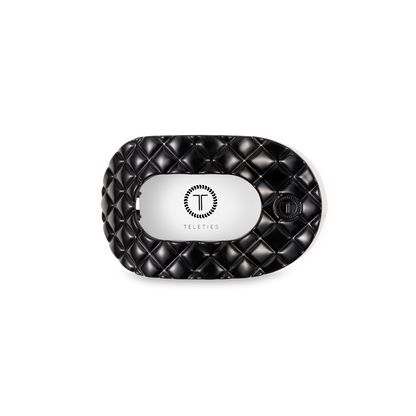 Flat Round Hair Clip | Small | Jet Black Quilted