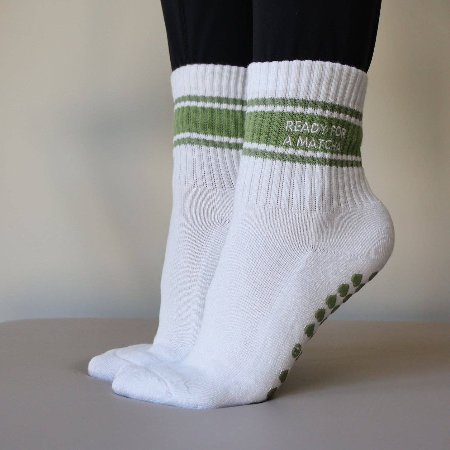 Ready for a Matcha Grip Socks