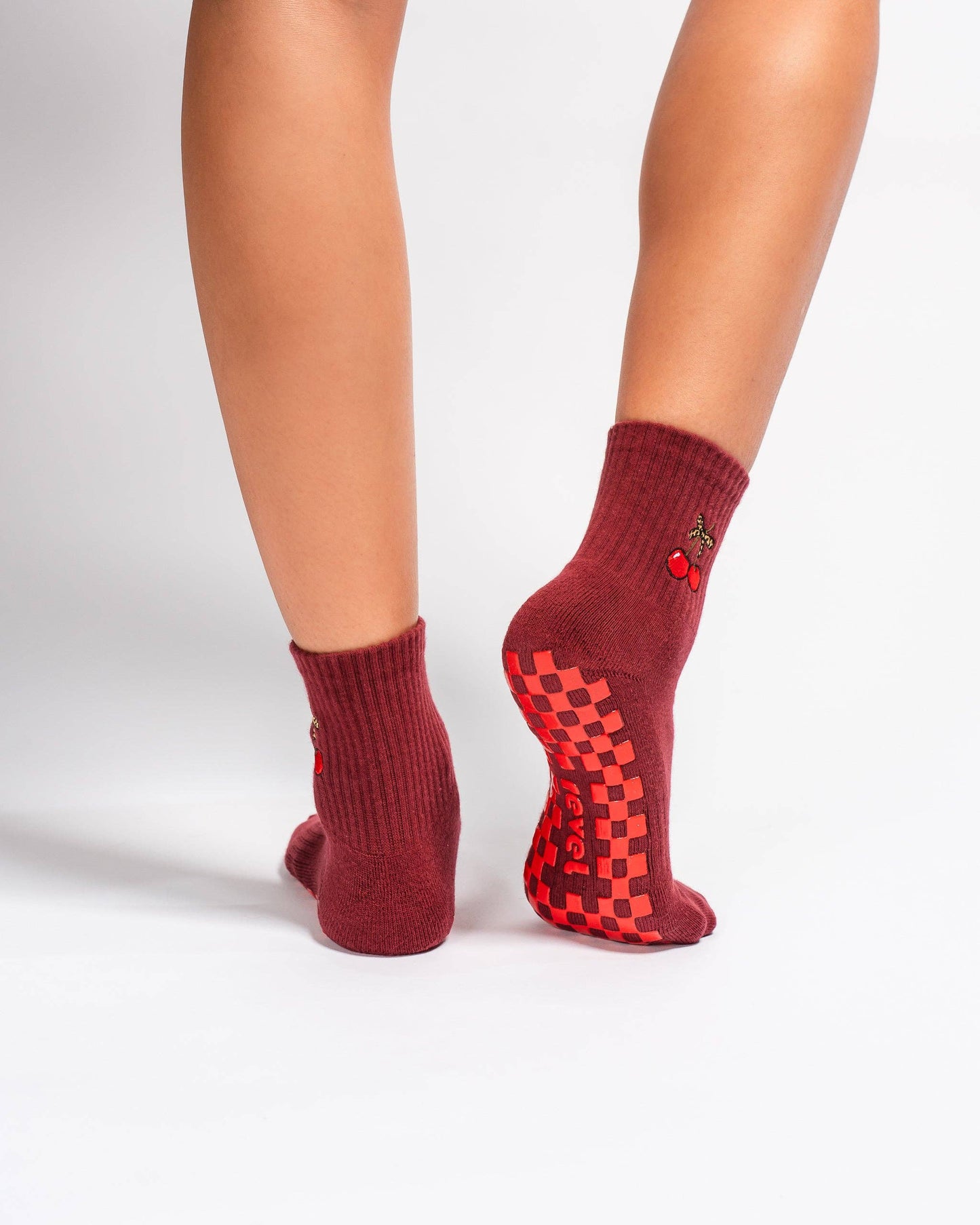 The Very Cherry Grip Sock