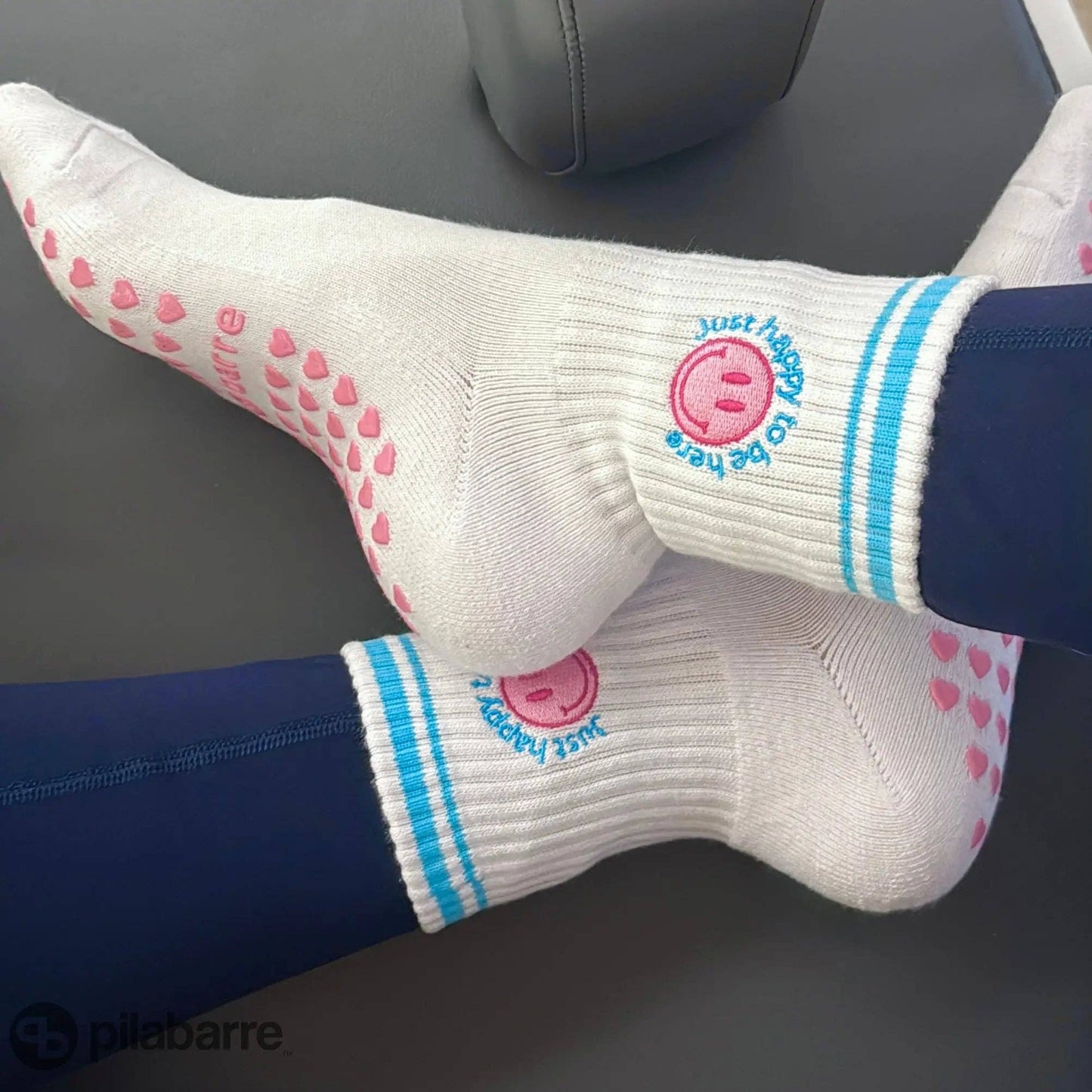Just Happy To Be Here Grip Socks
