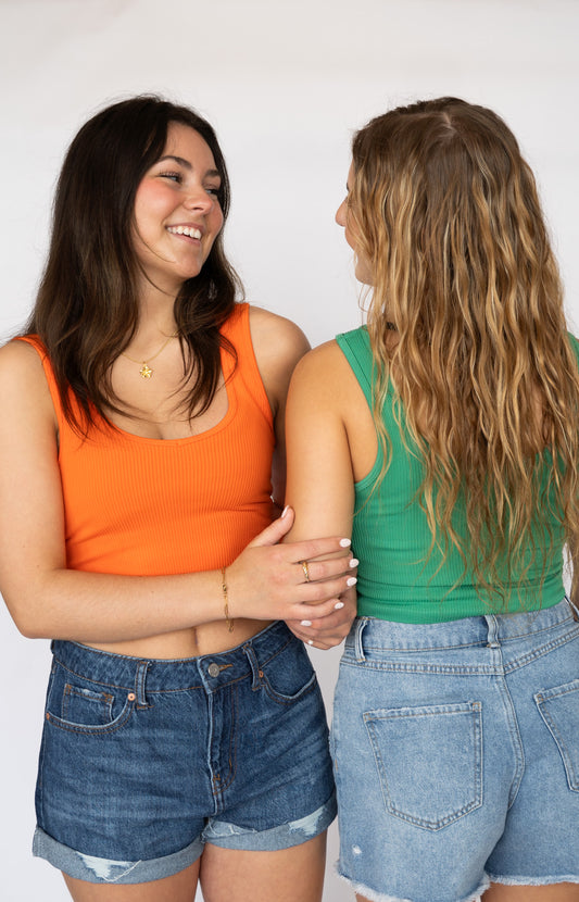 Ribbed Crop Tank