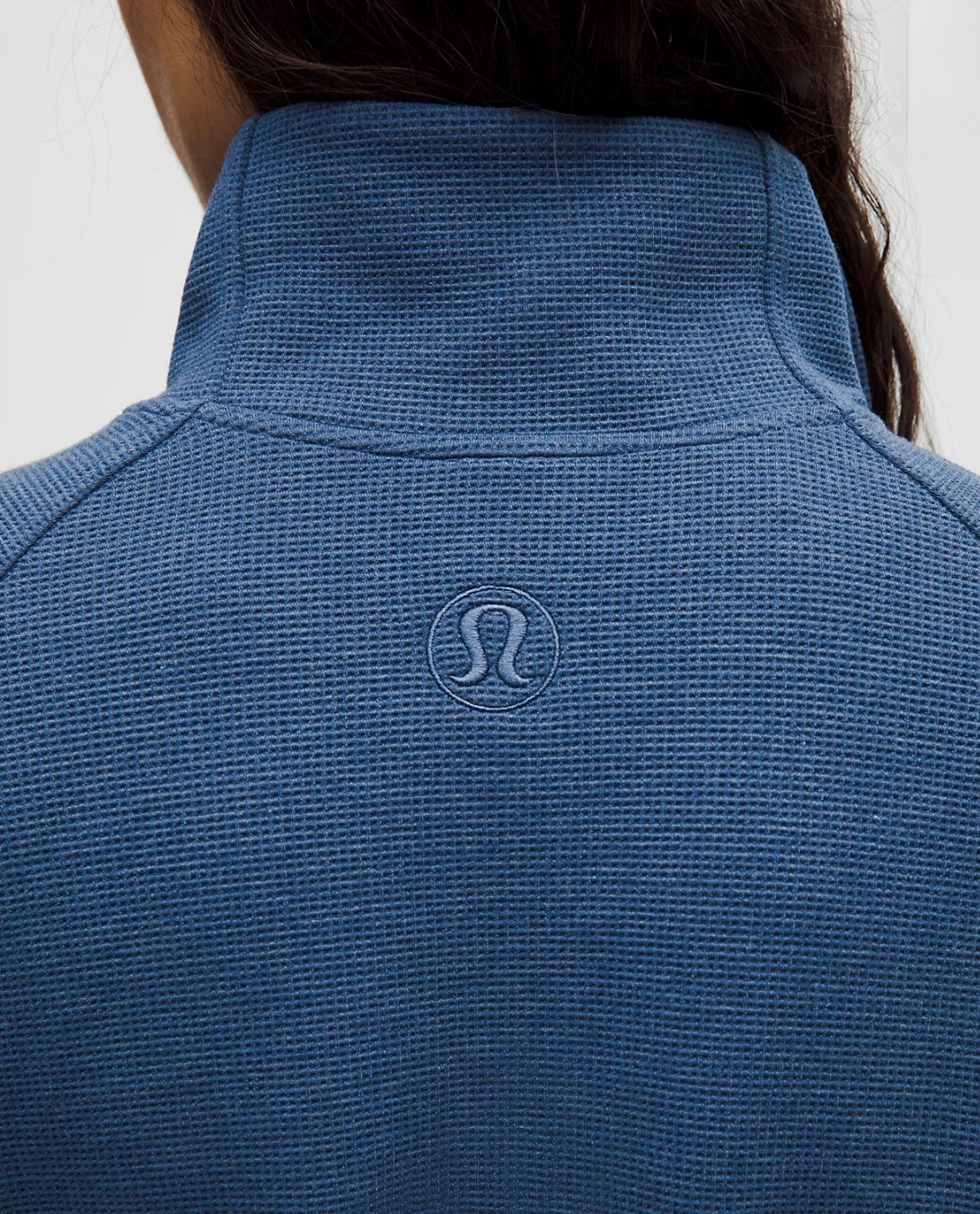Scuba Cropped Funnel-Neck Half Zip Waffle