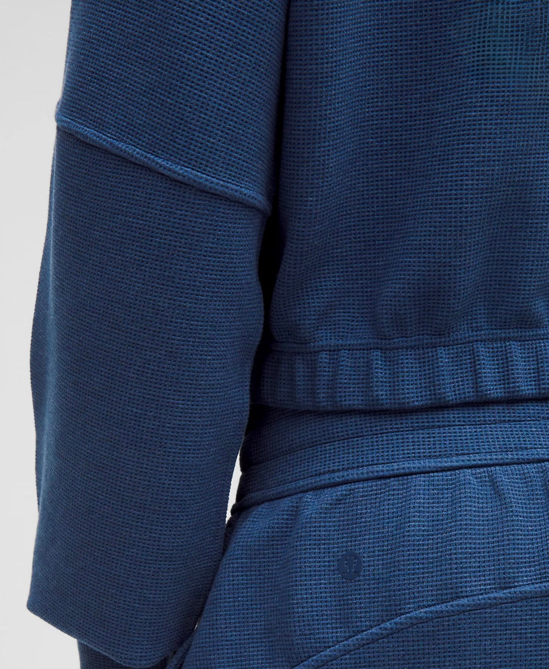 Scuba Cropped Funnel-Neck Half Zip Waffle