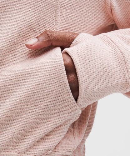Scuba Cropped Funnel-Neck Half Zip *Waffle