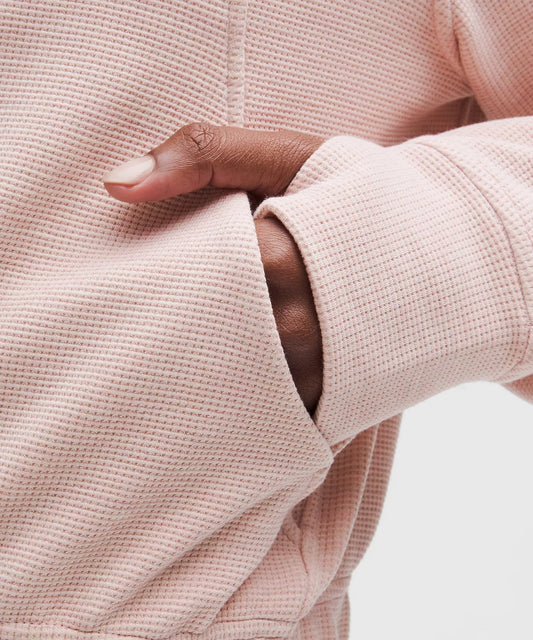 Scuba Cropped Funnel-Neck Half Zip *Waffle