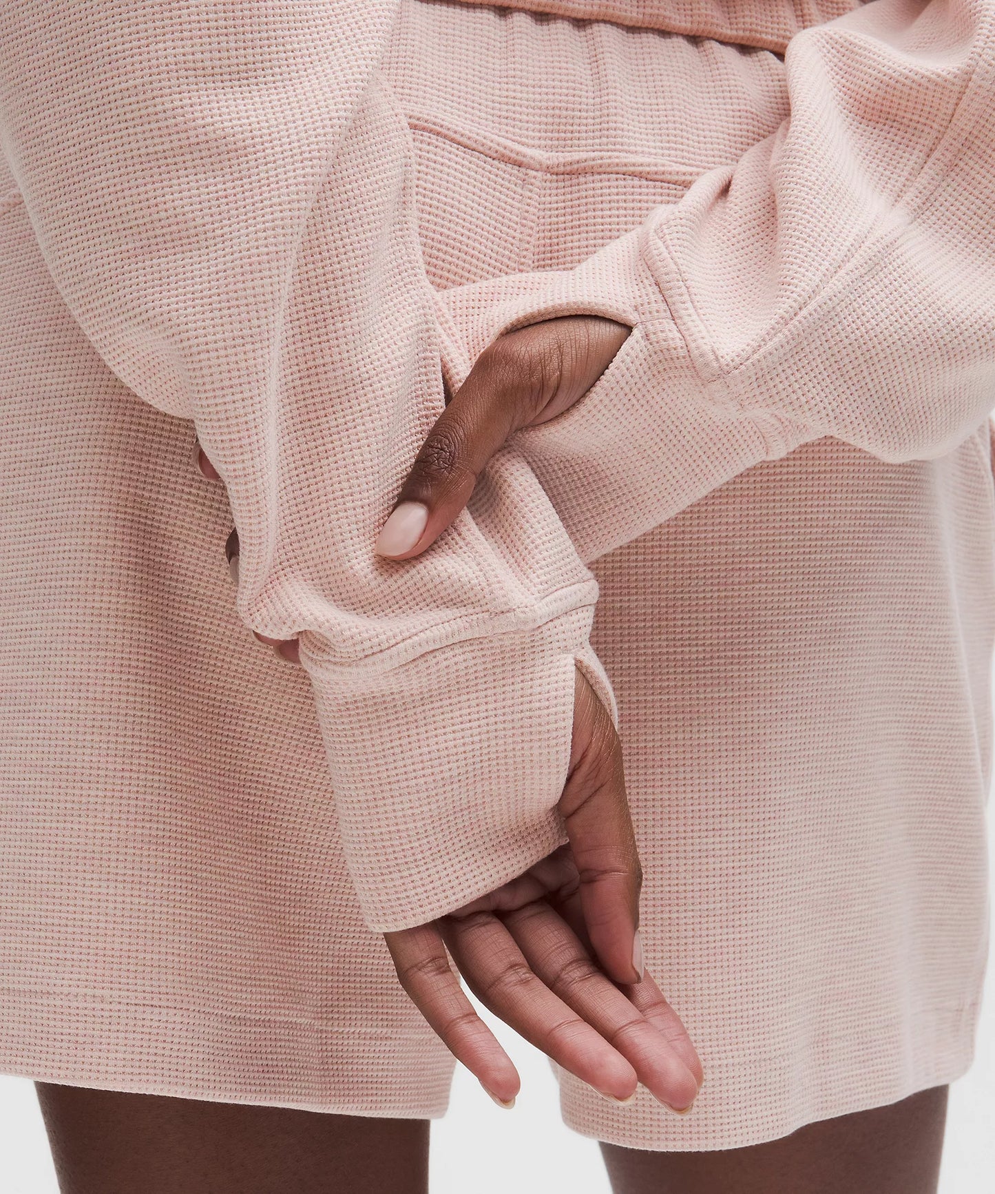 Scuba Cropped Funnel-Neck Half Zip *Waffle