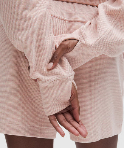 Scuba Cropped Funnel-Neck Half Zip *Waffle