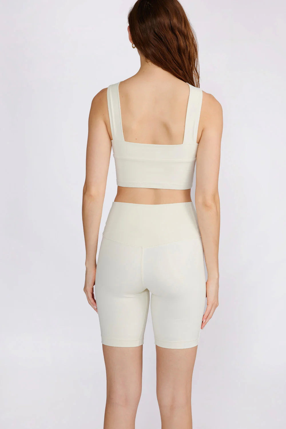 Cream Yoga Leah Cross Neck Bra Top