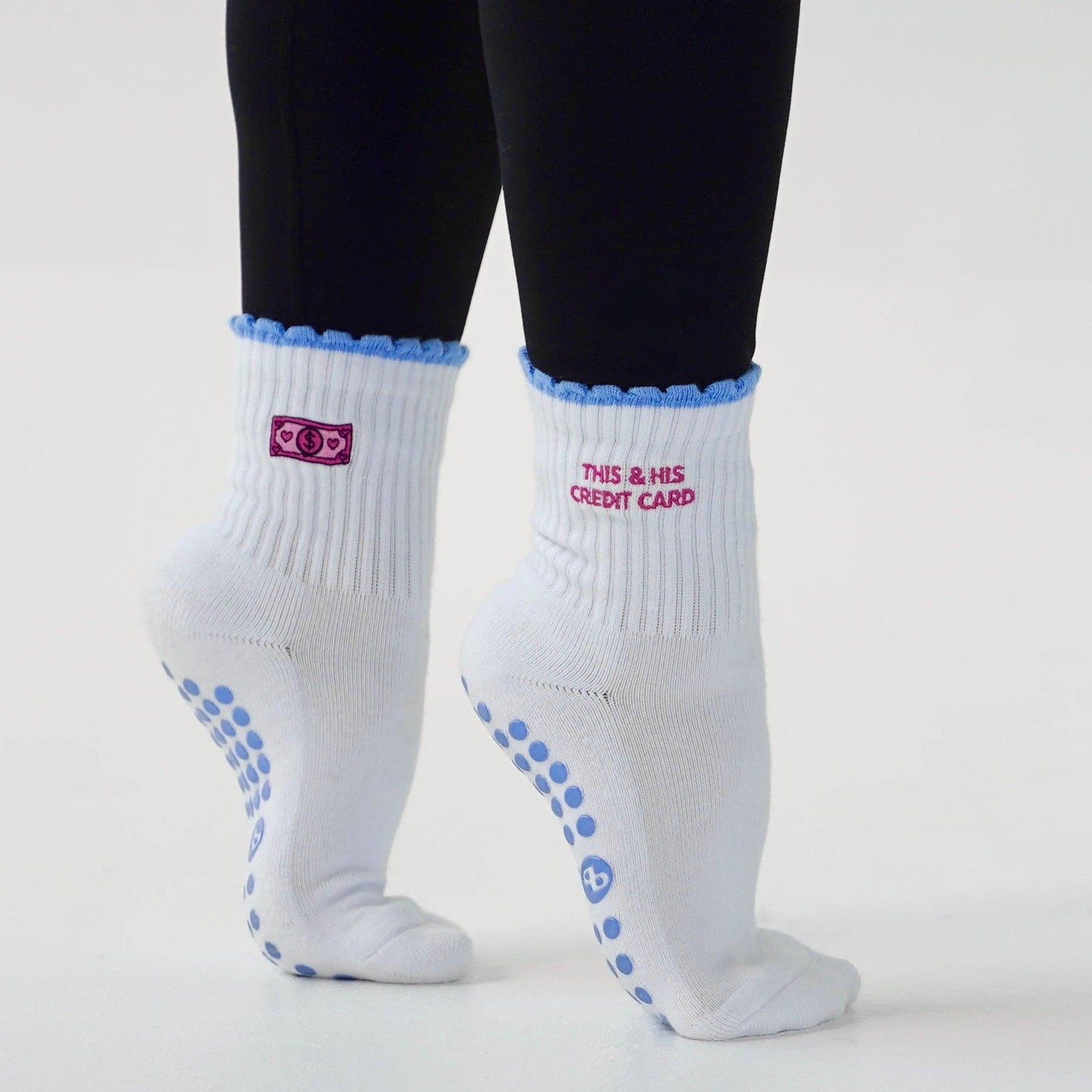 This and His Credit Card Grip Socks