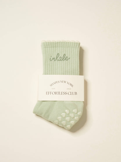 🧘🏼‍♀️ Inhale Exhale Grip Sock [Mint Green]