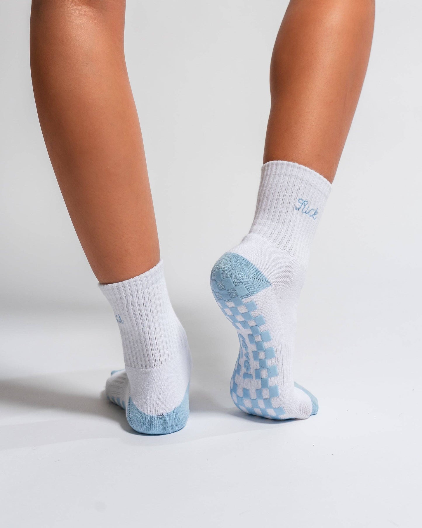 The Pardon My French Grip Sock (Baby Blue)