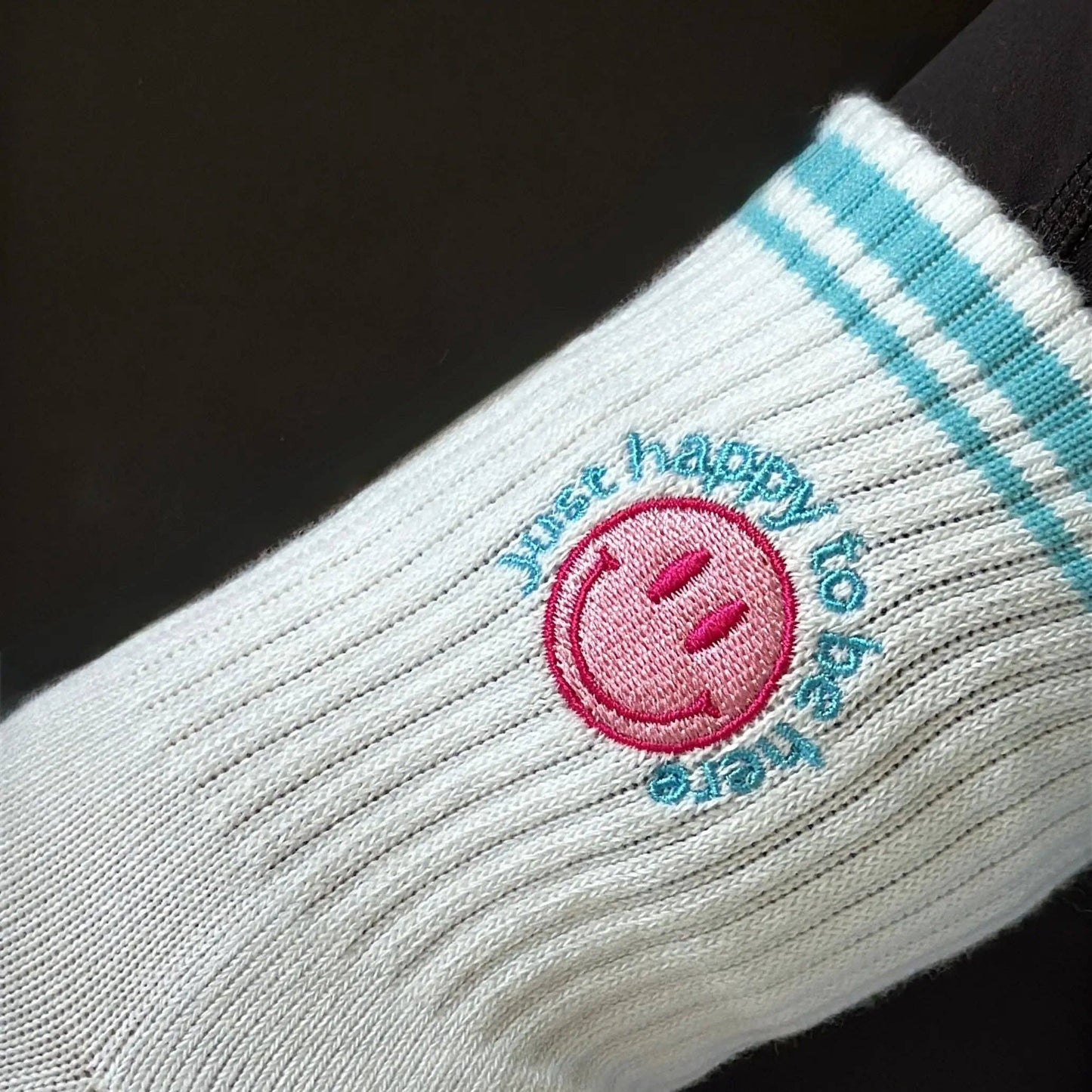 Just Happy To Be Here Grip Socks