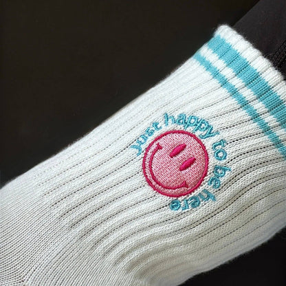 Just Happy To Be Here Grip Socks