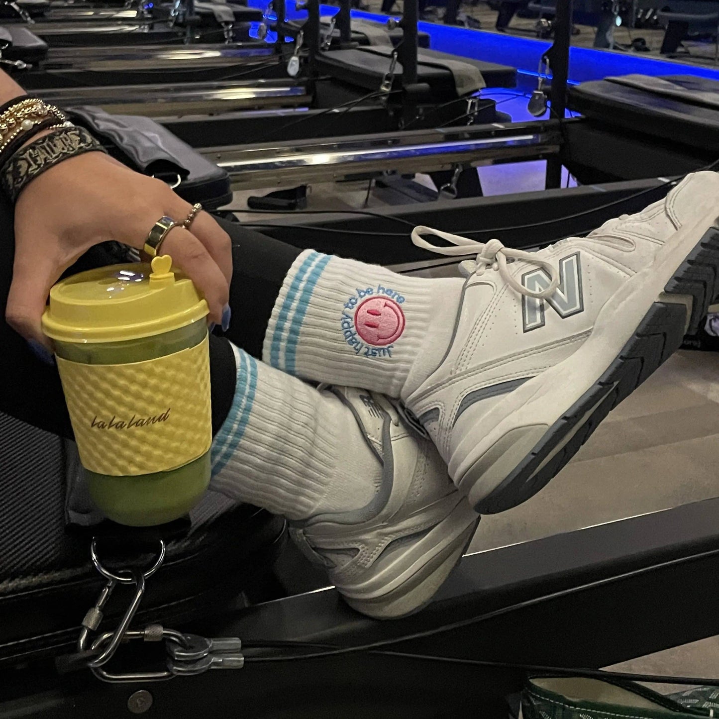 Just Happy To Be Here Grip Socks