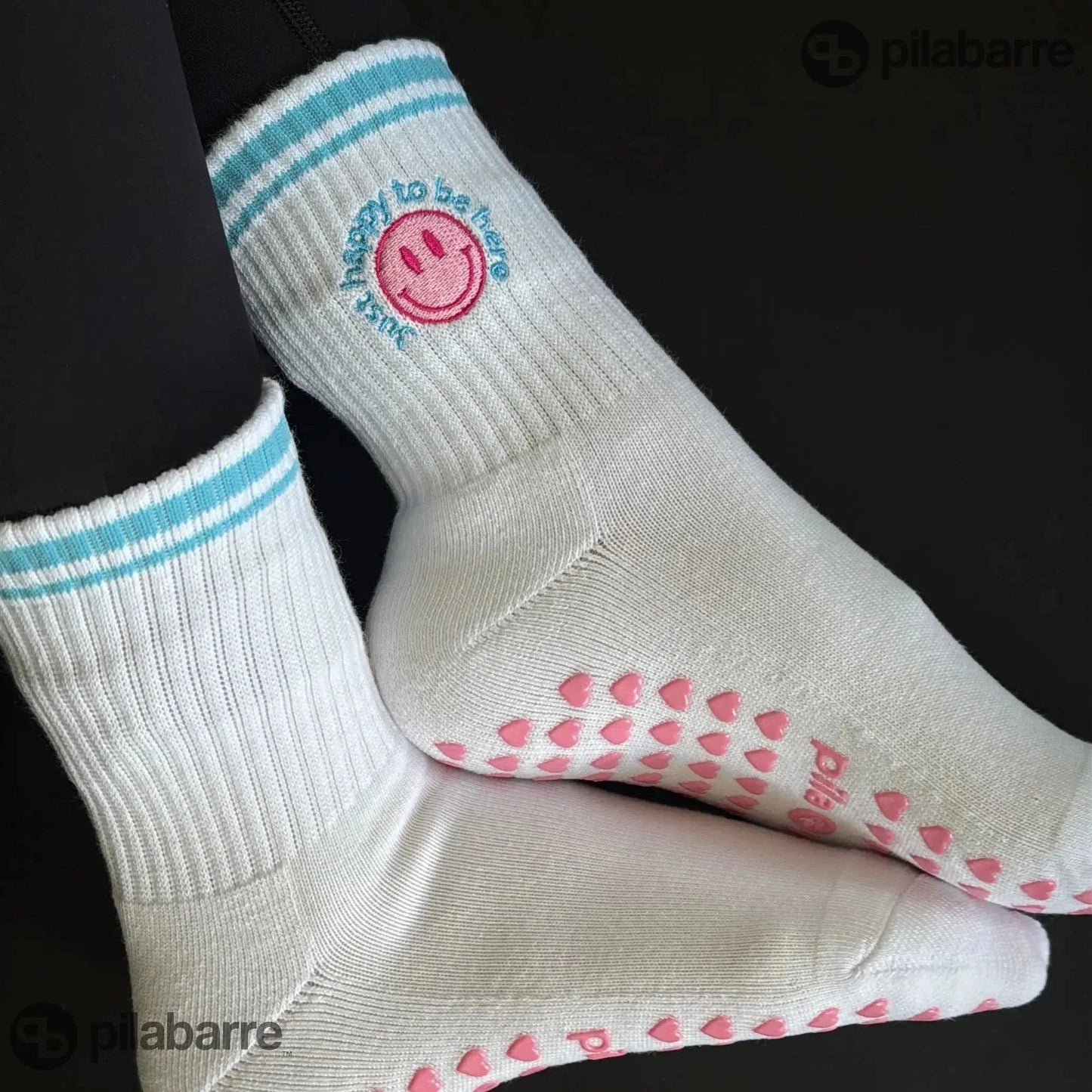 Just Happy To Be Here Grip Socks