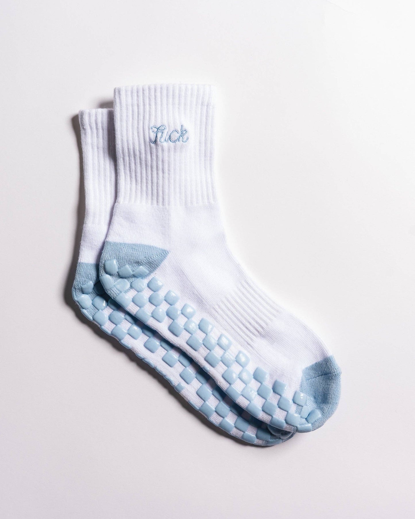 The Pardon My French Grip Sock (Baby Blue)