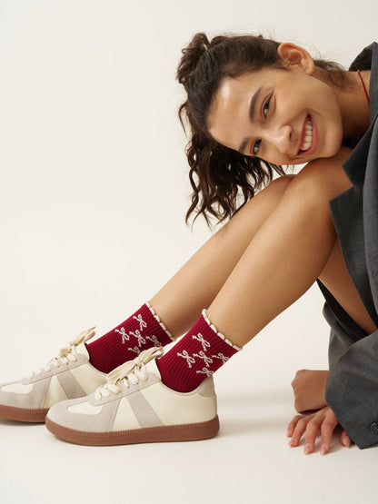 🎀 Ribbon Petal Grip Sock