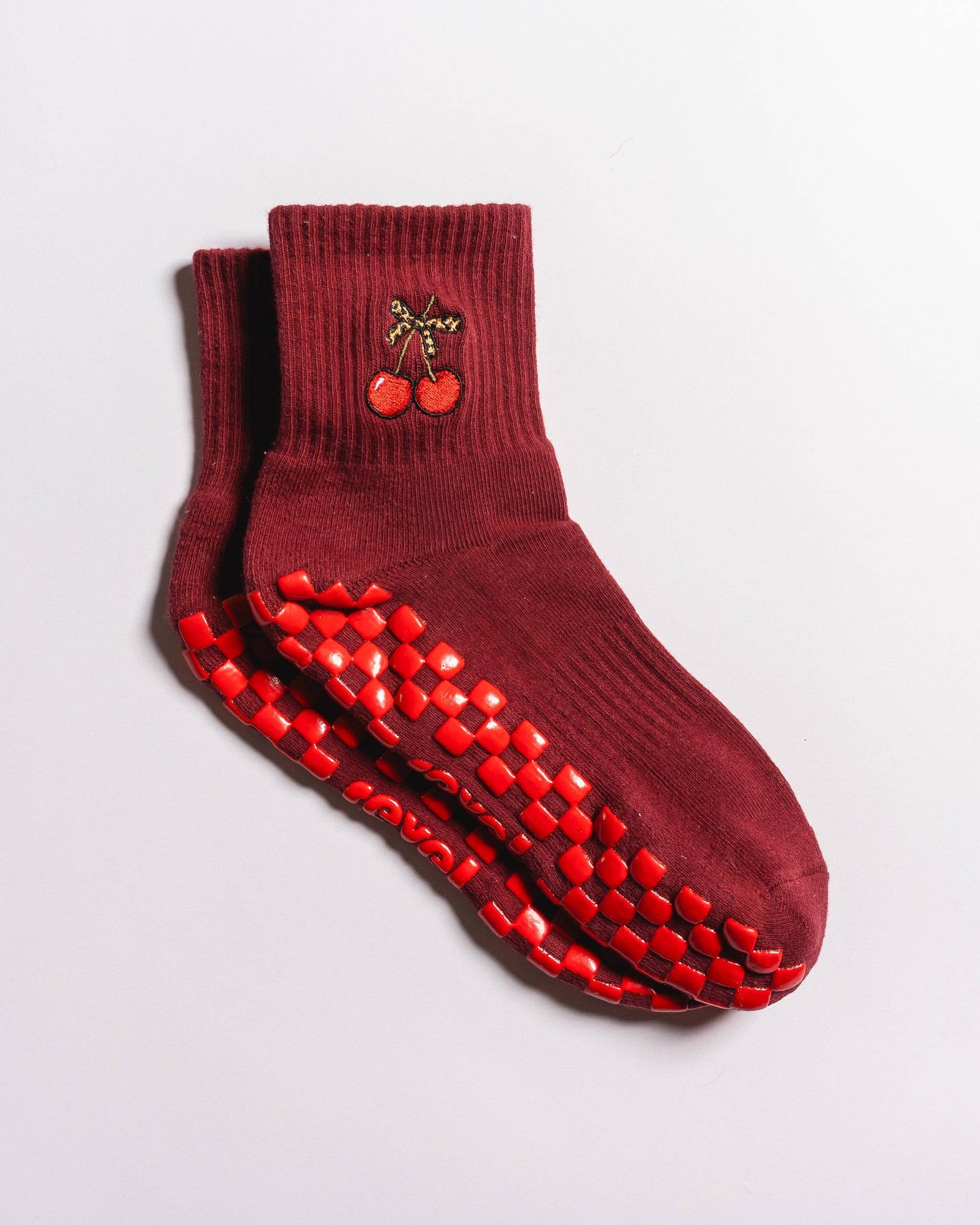 The Very Cherry Grip Sock